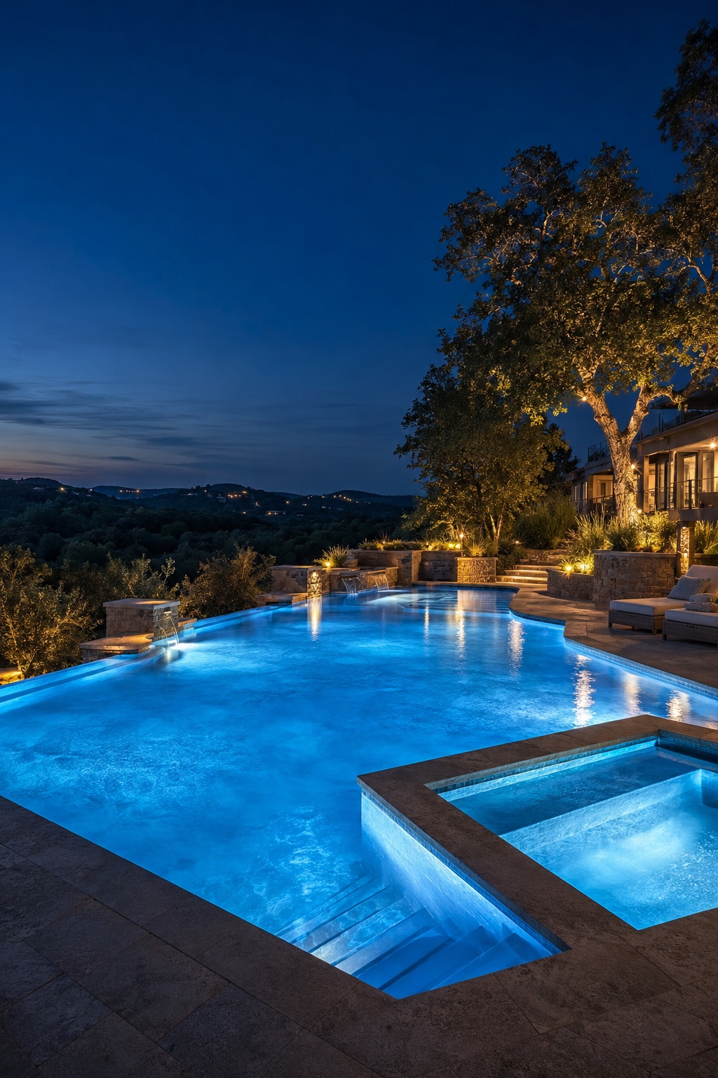 Luxury pool view